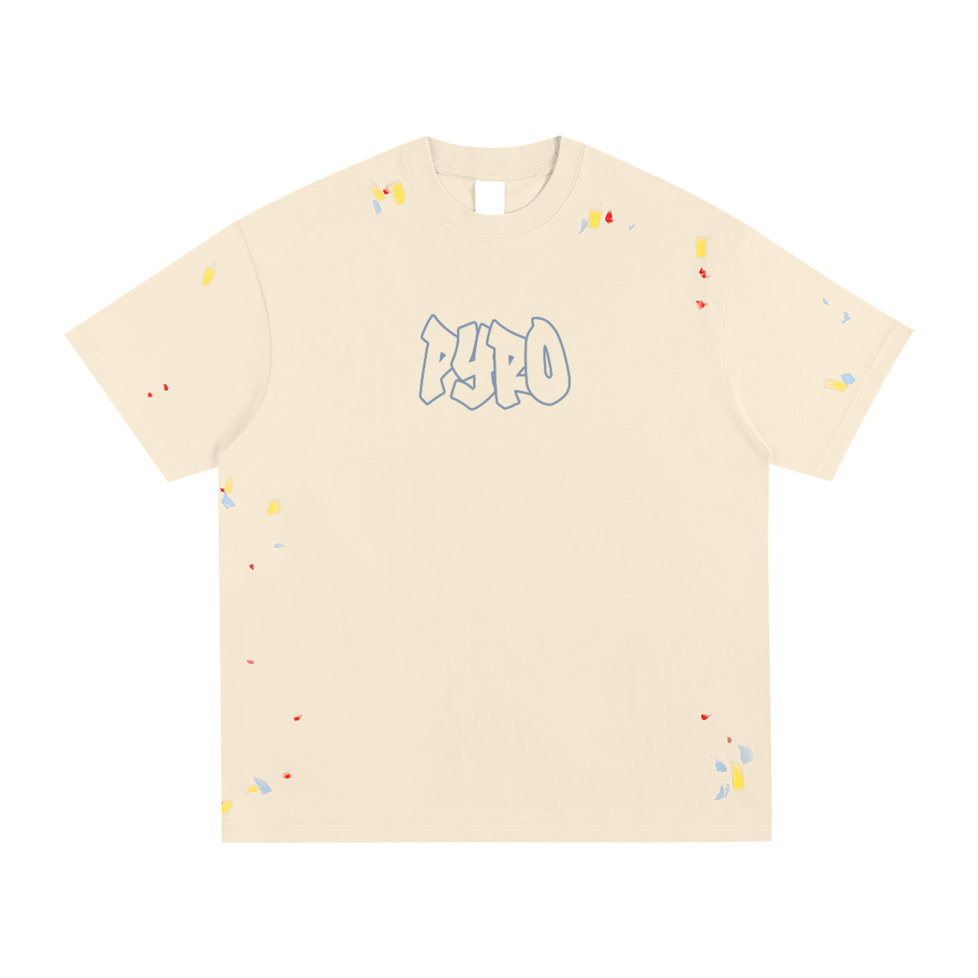 pyro paint splatter tee shirt